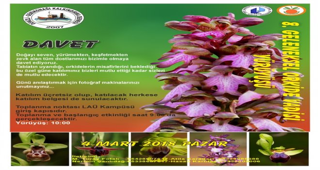 ORKİDE YÜRÜYÜŞÜ 4 MART’TA