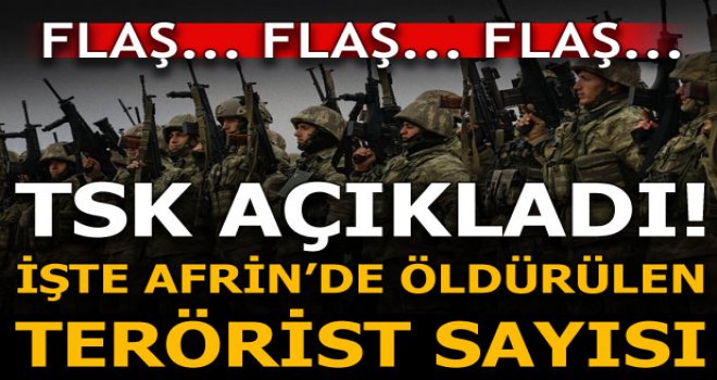 Son dakika: TSK'dan Afrin Harekatı açıklaması