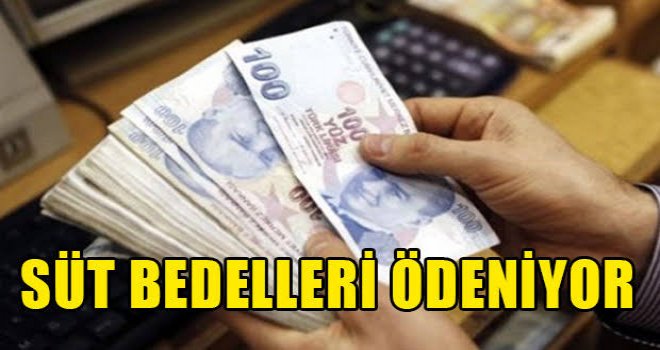 Süt bedelleri ödeniyor.,.