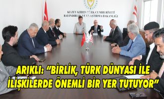 Arıklı, Türk Dünyası Mühendisler ve Mimarlar Birliği heyetini kabul etti 