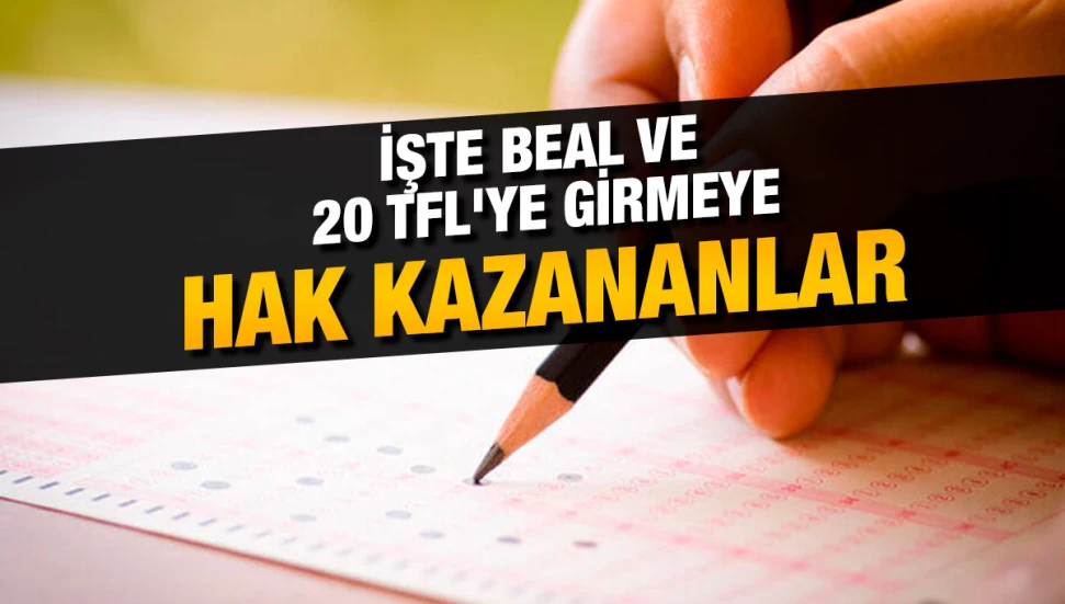 BEAL-20 Temmuz Fen Lisesi Yerleştirme Sınavı sonuçları açıklandı