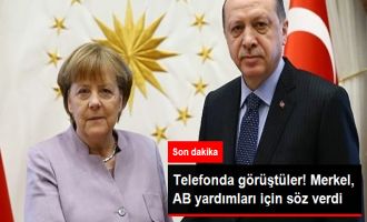 Cumhurbaşkanı Erdoğan, Almanya Şansölyesi Merkel ile Telefonda Görüştü