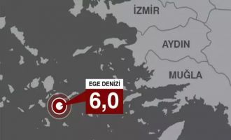 Ege'de 6 büyüklüğünde deprem