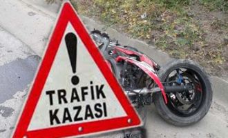 Girne'de kaza... Motosiklet sürücüsü yaralandı