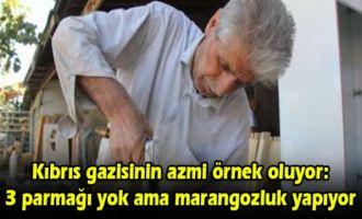 Kıbrıs gazisinin azmi örnek oluyor: 3 parmağı yok ama marangozluk yapıyor