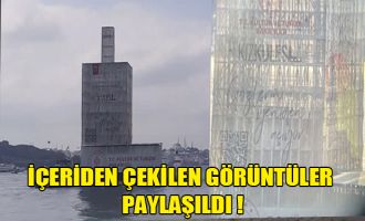 Kız Kulesi'nin yıkıldığı iddia edilmişti: İçeriden çekilen fotoğraflar paylaşıldı