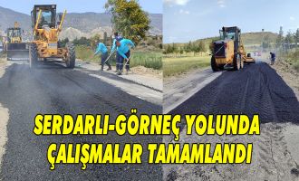 SERDARLI-GÖRNEÇ YOLUNDA ÇALIŞMALAR TAMAMLANDI