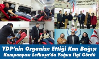 YDP’nin Organize Ettiği Kan Bağışı Kampanyası Lefkoşa’da Yoğun İlgi Gördü