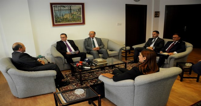 TC LEFKOŞA BÜYÜKELÇİSİ BAŞÇERİ, KTTO’YU KABUL ETTİ 