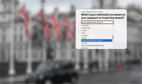 İngiltere’nin resmi sitesinde “Kıbrıs'ın kuzeyi” seçeneği Güney'de tepkilere yol açtı