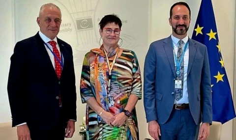 Taçoy ve Candan, Avrupa Konseyi Parlamenter Asamblesi Başkanı Bayr ile görüştü: Kıbrıs sorunu ele alındı