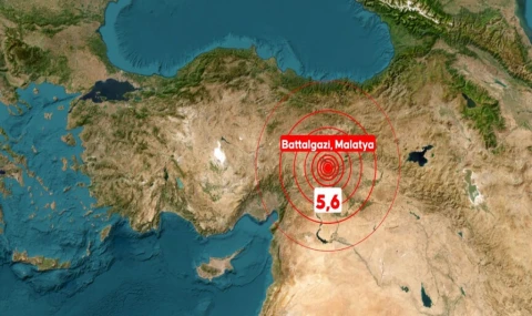 Malatya'da 5,6 büyüklüğünde deprem
