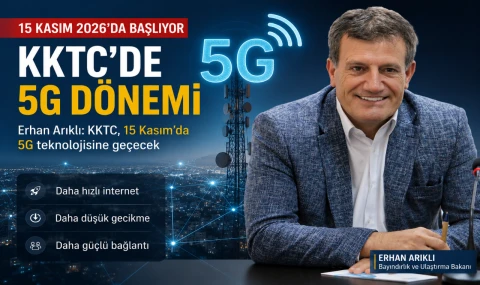 Erhan Arıklı: KKTC, 15 Kasım’da 5G teknolojisine geçecek