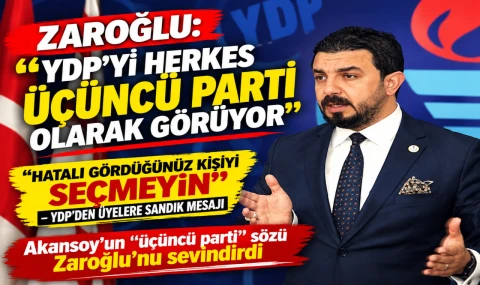 ZAROĞLU’NDAN AKANSOY’A “ÜÇÜNCÜ PARTİ” TEŞEKKÜRÜ